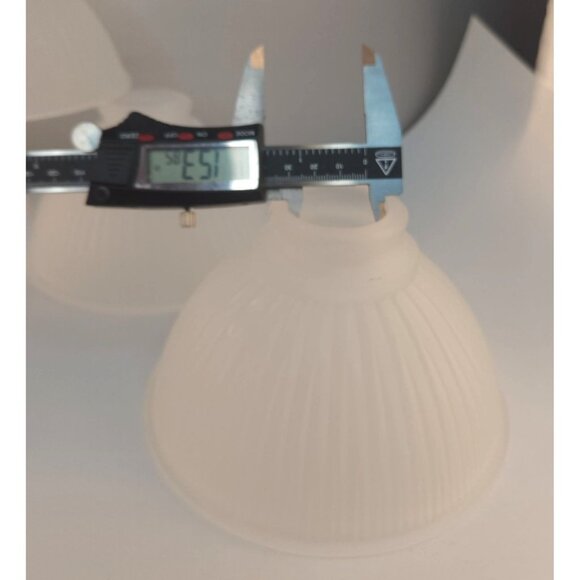 Frosted Glass Vintage Chandelier Light Bulb Cover Shades Ribbed Design 1 Pc - Picture 14 of 16